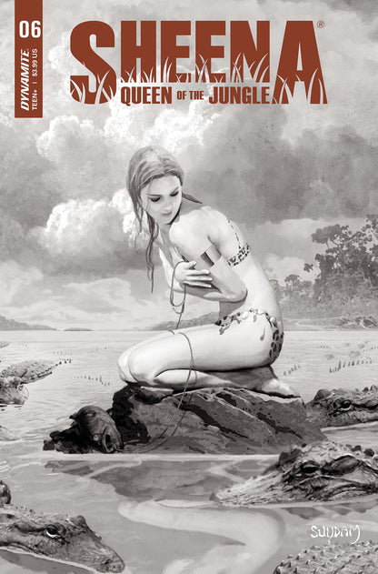 Sheena Queen Jungle #6 I 1:30 Arthur Suydam B&W Variant GGA (05/25/2022) Dynamite