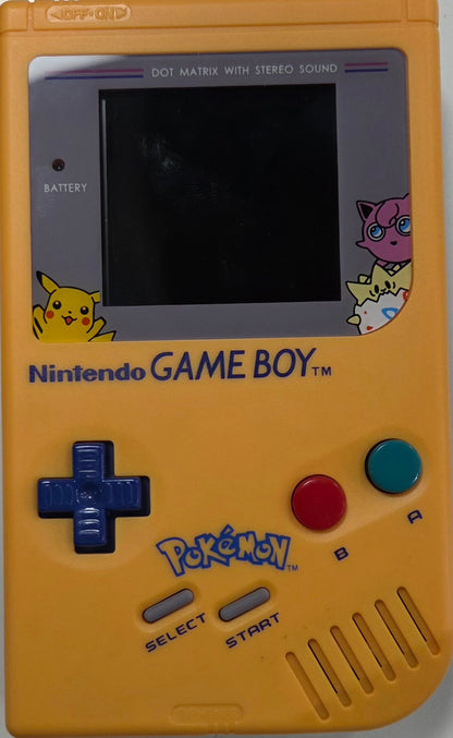 Custom Modded Original Gameboy Pokemon Yellow/Blue IPS Screen (Gameboy)