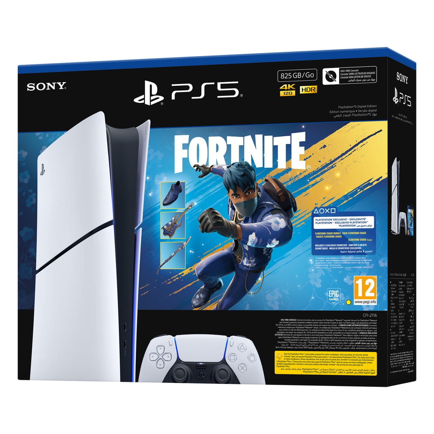 Playstation 5 Console 825GB Digital Version - Fortnite Flowering Chaos Edition (Playstation 5)