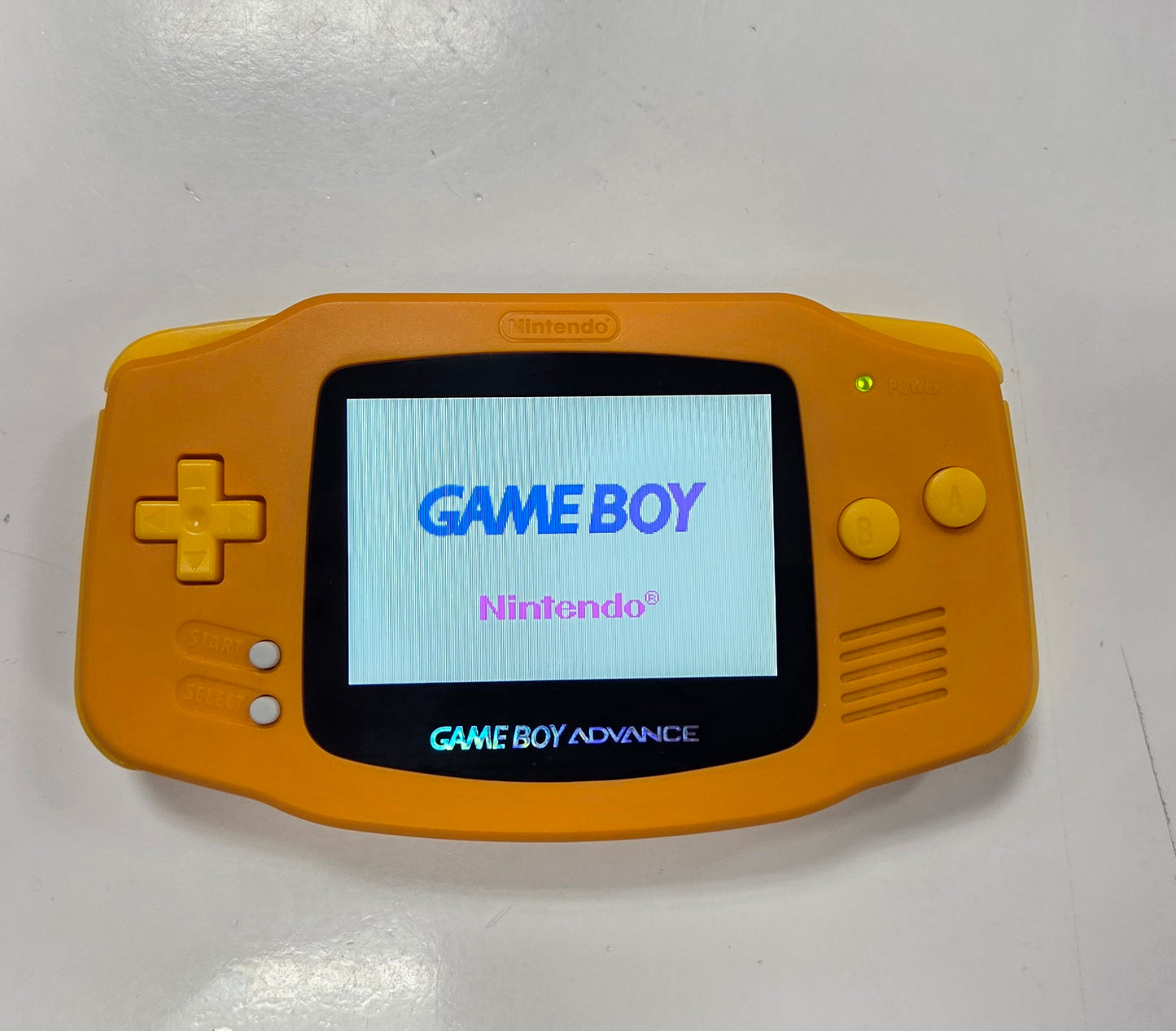 Custom Modded Gameboy Advance Orange w/ IPS Screen and Orange Buttons (Gameboy Advance)