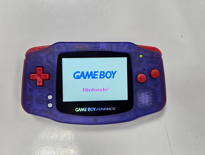 Custom Modded Gameboy Advance Purple w/ IPS Screen and Red Buttons (Gameboy Advance)