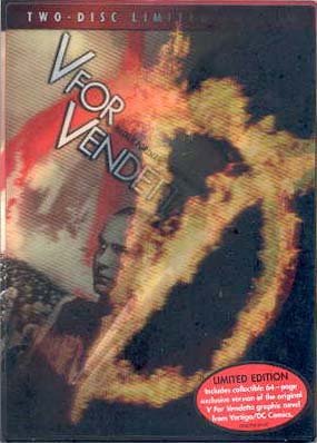 V for Vendetta Widescreen Two-Disc Limited Edition w/ Lenticular Cover and Comic Book (DVD) (Pre-Owned)