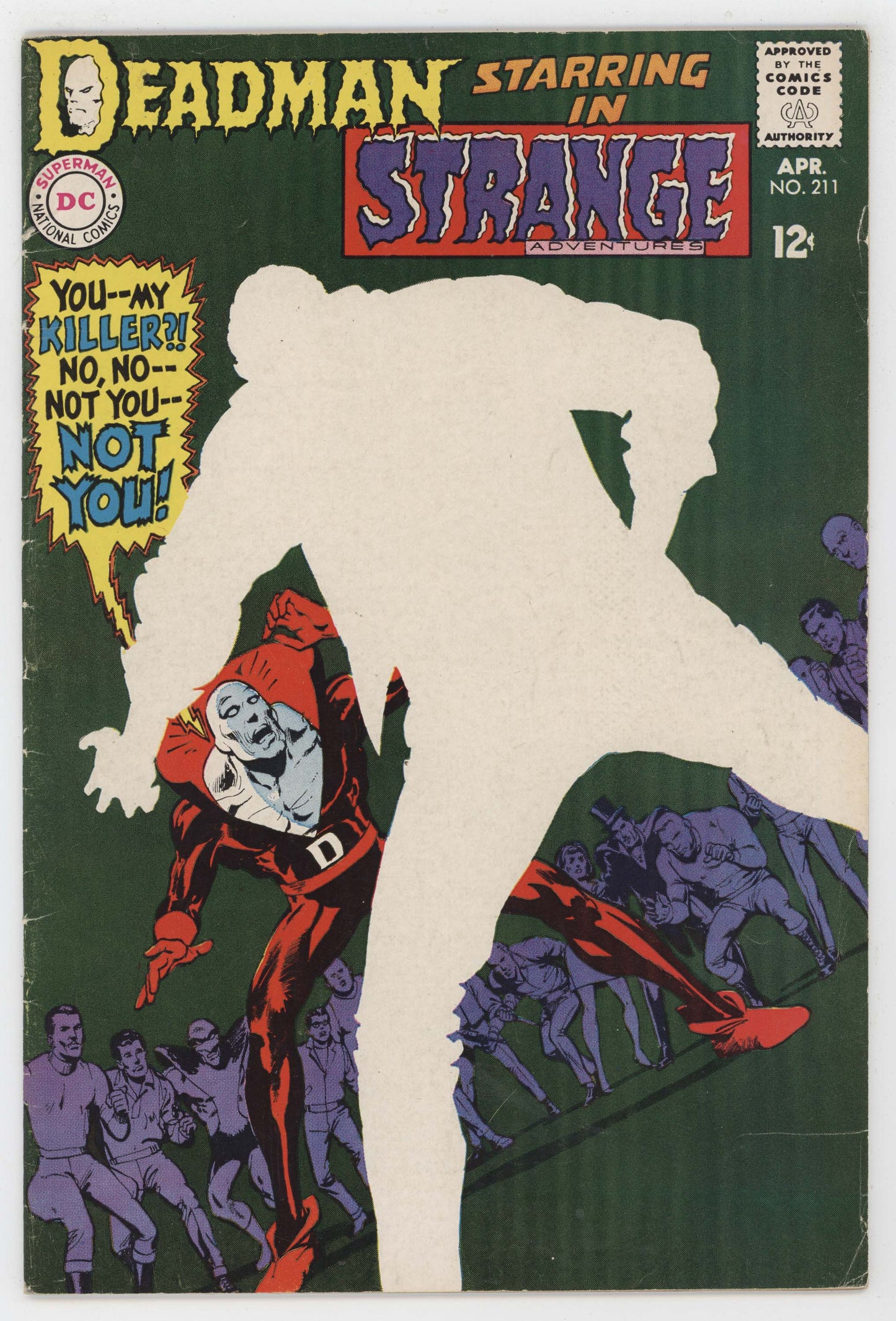 Strange Adventures 211 DC 1968 FN Neal Adams Deadman 1st Cleveland Brand