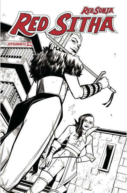 Red Sonja Red Sitha #3 F 1:10 Valentina Pinti B&W Variant (07/06/2022) Dynamite
