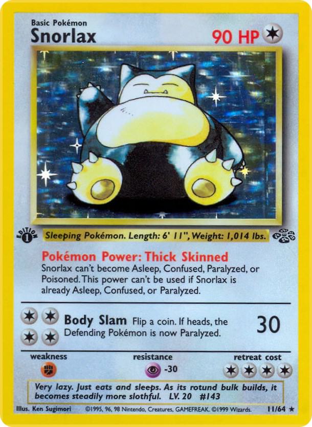 Pokemon TCG: Snorlax (11) - Jungle Unlimited Holofoil (TCG)