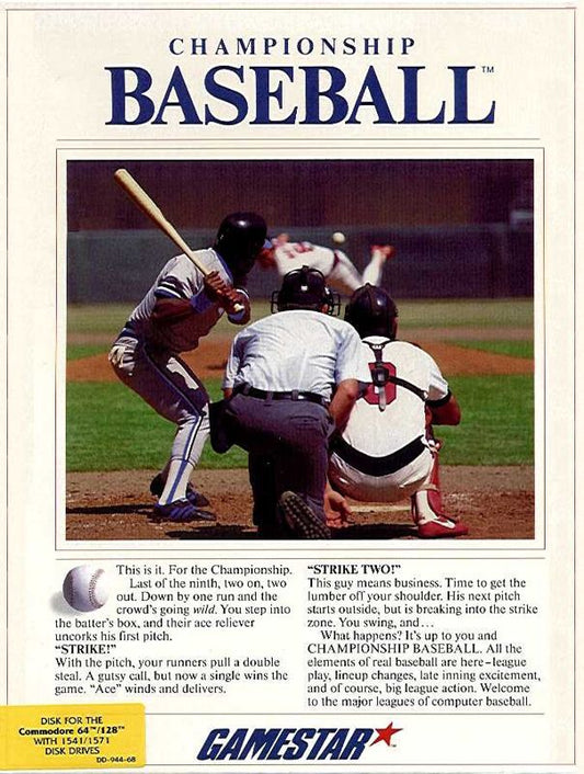 Championship Baseball (Commodore 64/128)