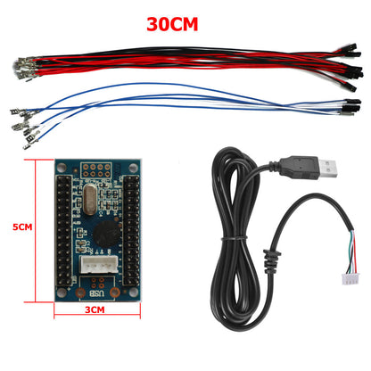 RAC-D300 DIY Arcade Joystick 2Pin Kits 8 Way Joystick Buttons USB Encoder Cables