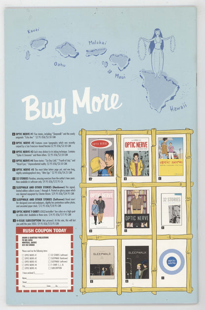 Optic Nerve 6 Drawn Quarterly 1999 NM 3rd Print Adrian Tomine