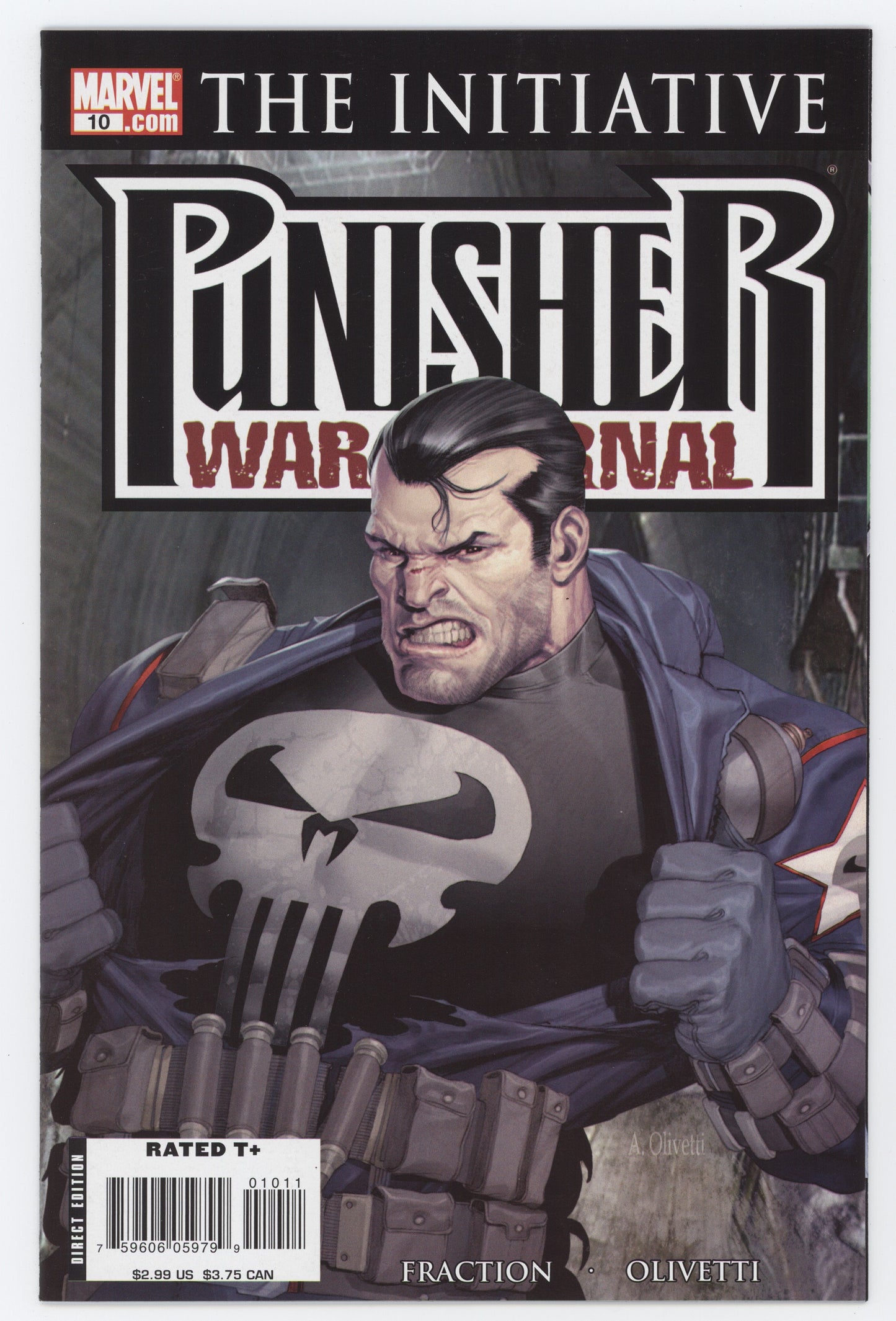 Punisher War Journal 10 2nd Series Marvel 2007 NM Ariel Olivetti Matt Fraction