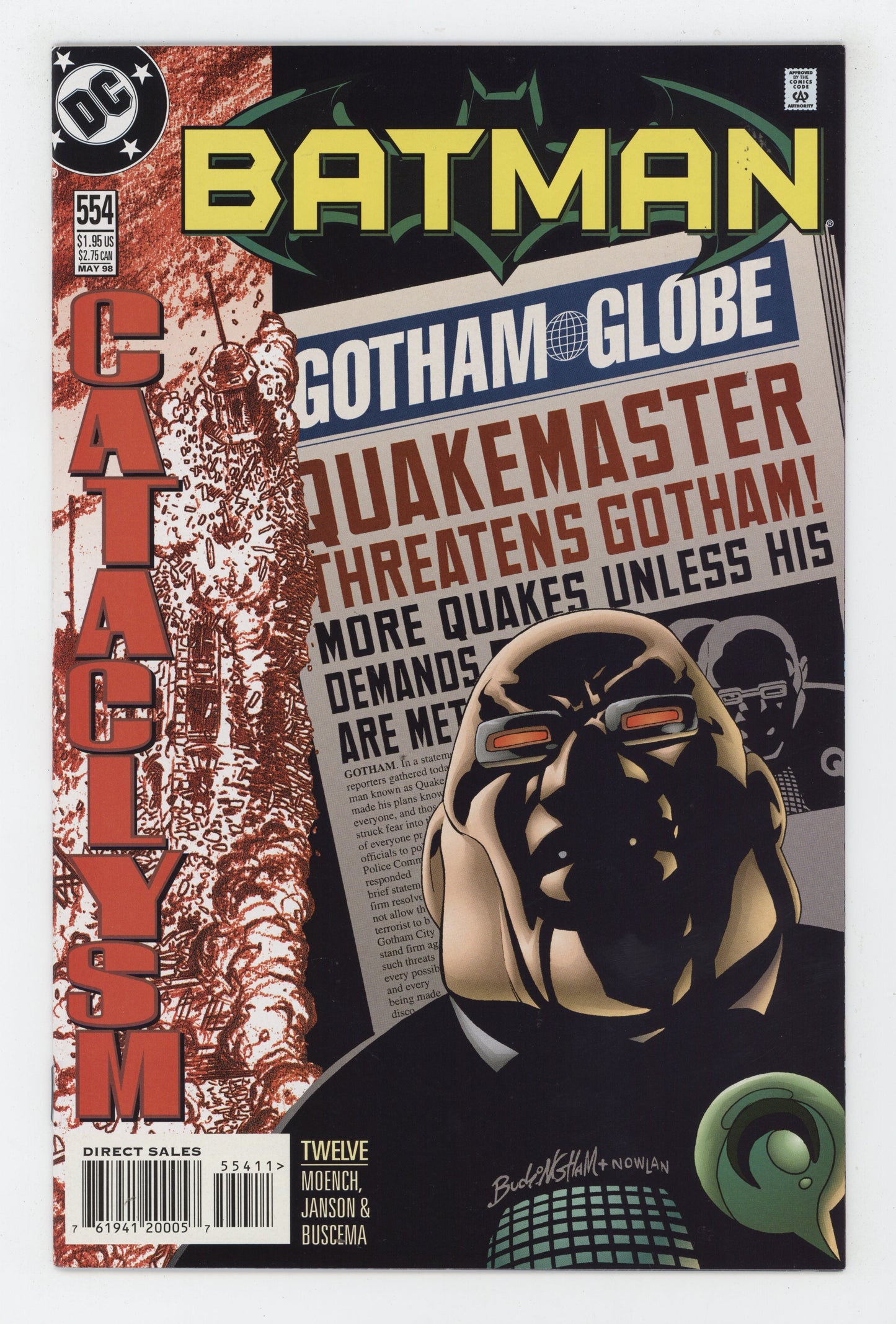 Batman 554 DC 1998 Mark Buckingham Doug Moench Cataclysm 12