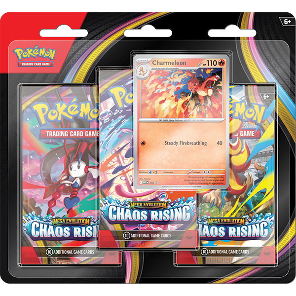 Pokemon TCG: Mega Evolution Chaos Rising - 3-Booster Blister Pack (TCG)