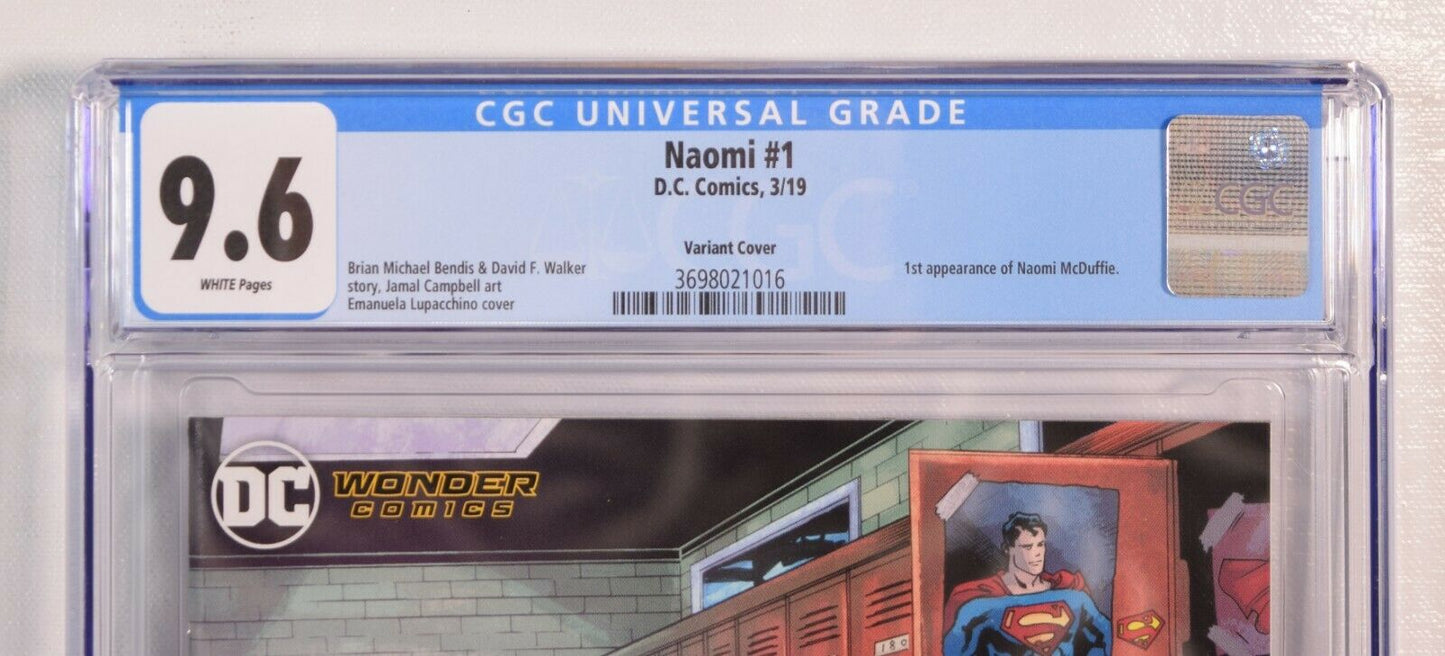 Naomi 1 B DC 2019 CGC 9.6 1st Print Emanuela Lupacchino Brian Michael Bendis