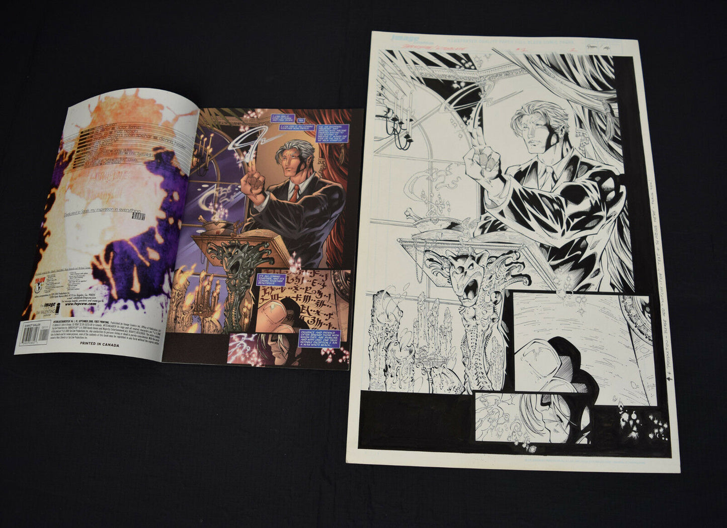 Witchblade Darkchylde 1 Image Randy Queen Splash Page Original Art Sketch