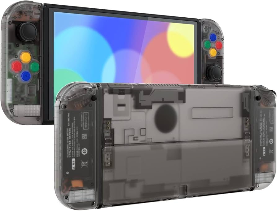 Nintendo Switch OLED Custom Smoke Shell Core Console Set with