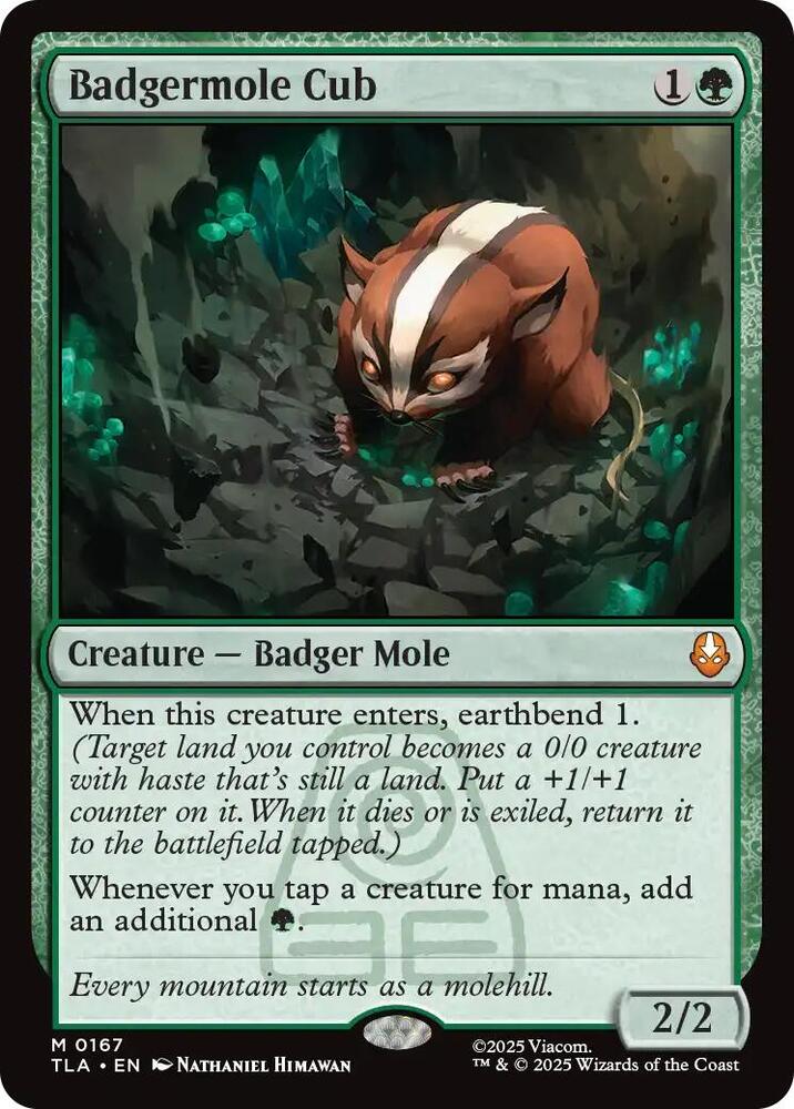 MTG: Foil Badgermole Cub - Avatar: The Last Airbender (TCG) – J2Games