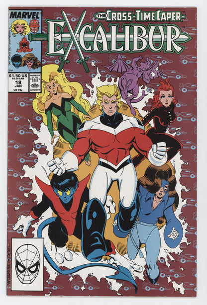 Excalibur 18 1st Series Marvel 1990 NM Phoenix Kitty Pryde Cross Time Caper