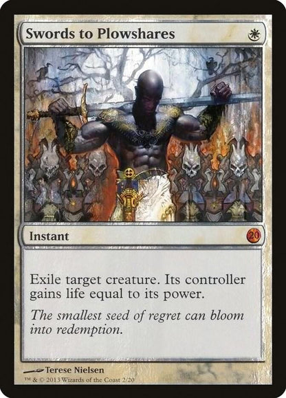 MTG: Swords to Plowshares - From the Vault: Twenty Foil [ARTIST SIGNED] (TCG)
