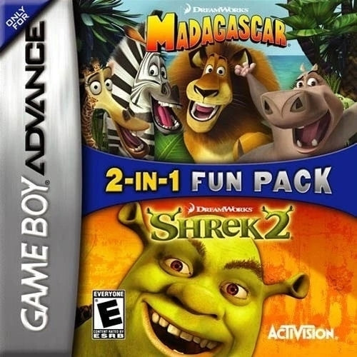 2-In-1 Fun Pack: Madagascar + Shrek 2 (Gameboy Advance)