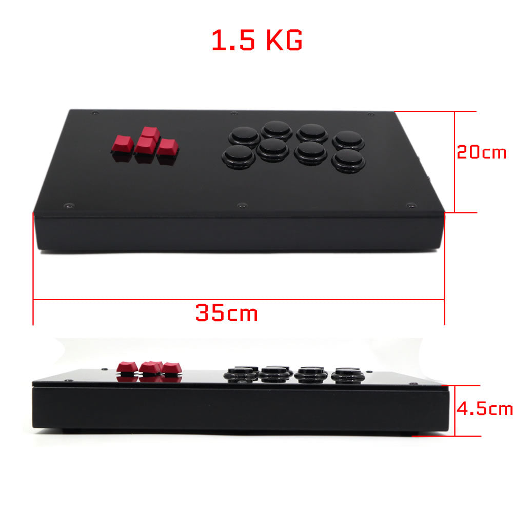 RAC-J802K Keyboard Button Leverless Arcade Game Controller for PC/PS/XBOX/SWITCH