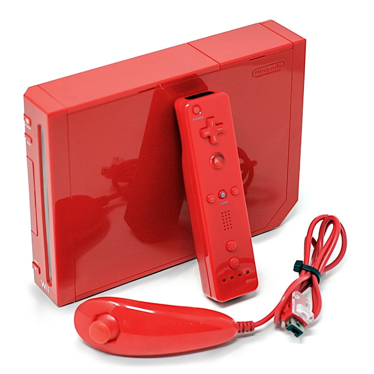 Red Nintendo Wii Console [RVL-001] (Wii)