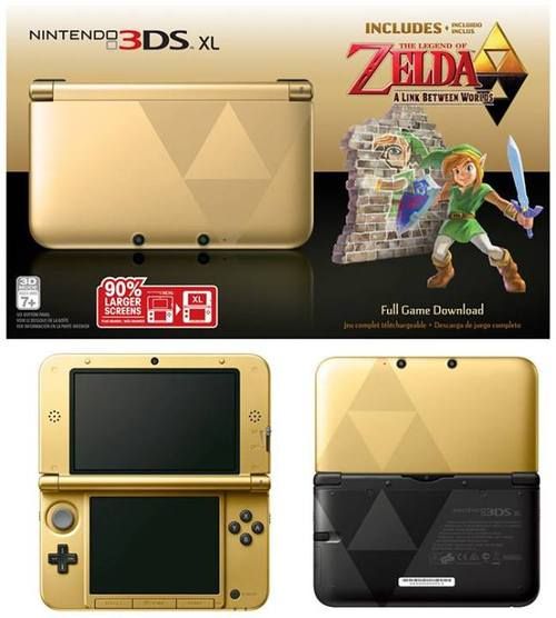 Nintendo 3DS XL Gold/Black - Limited Edition Bundle with The Legend of Zelda: A Link Between Worlds (Nintendo 3DS)