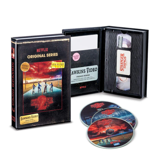 Stranger Things: Season Two: 4-Disc DVD/Blu-Ray Collector's Edition Box Set (Exclusive VHS Box Style Packaging) (Blu-Ray + DVD) (Pre-Owned)