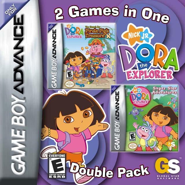 2 Games in 1 Double Pack - Dora The Explorer: The Search for Pirate Pig's Treasure/Super Star Adventures (Gameboy Advance)
