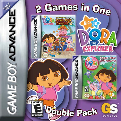 2 Games in 1 Double Pack - Dora The Explorer: The Search for Pirate Pig's Treasure/Super Star Adventures (Gameboy Advance)
