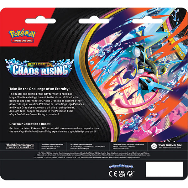 Pokemon TCG: Mega Evolution Chaos Rising - 3-Booster Blister Pack (TCG)