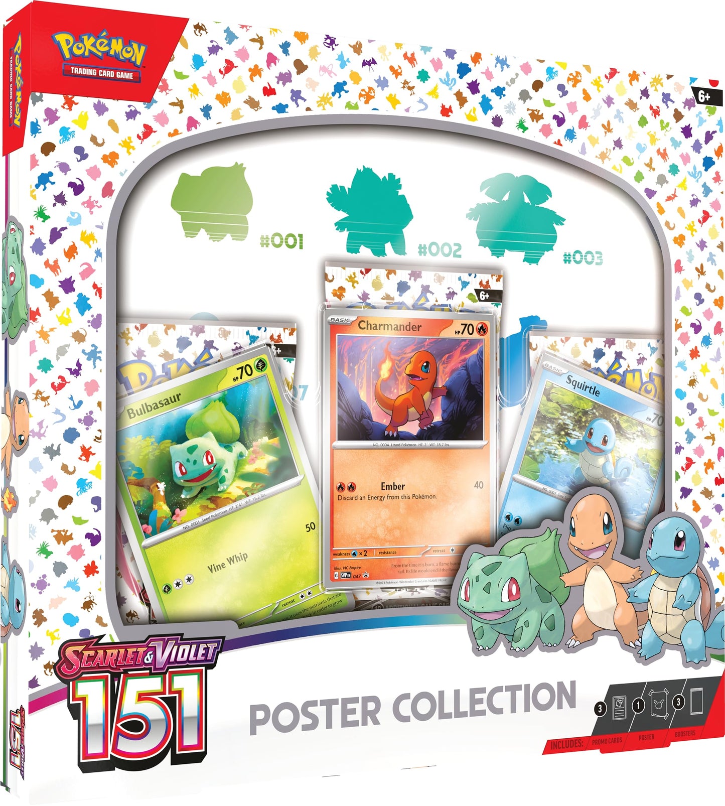 Pokémon TCG: Scarlet &amp; Violet 3.5 151 Colección de carteles (Juguetes)