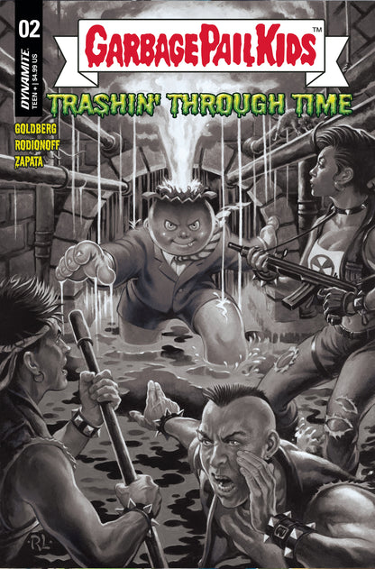 Garbage Pail Kids Through Time #2 F 1:10 Lago B&W Variant (11/08/2023) Dynamite