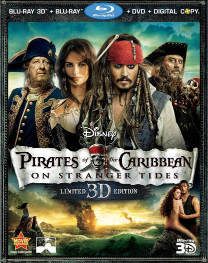 Pirates of the Caribbean: On Stranger Tides Widescreen (BLU-RAY 3D + BLU-RAY + DVD) (Pre-Owned)