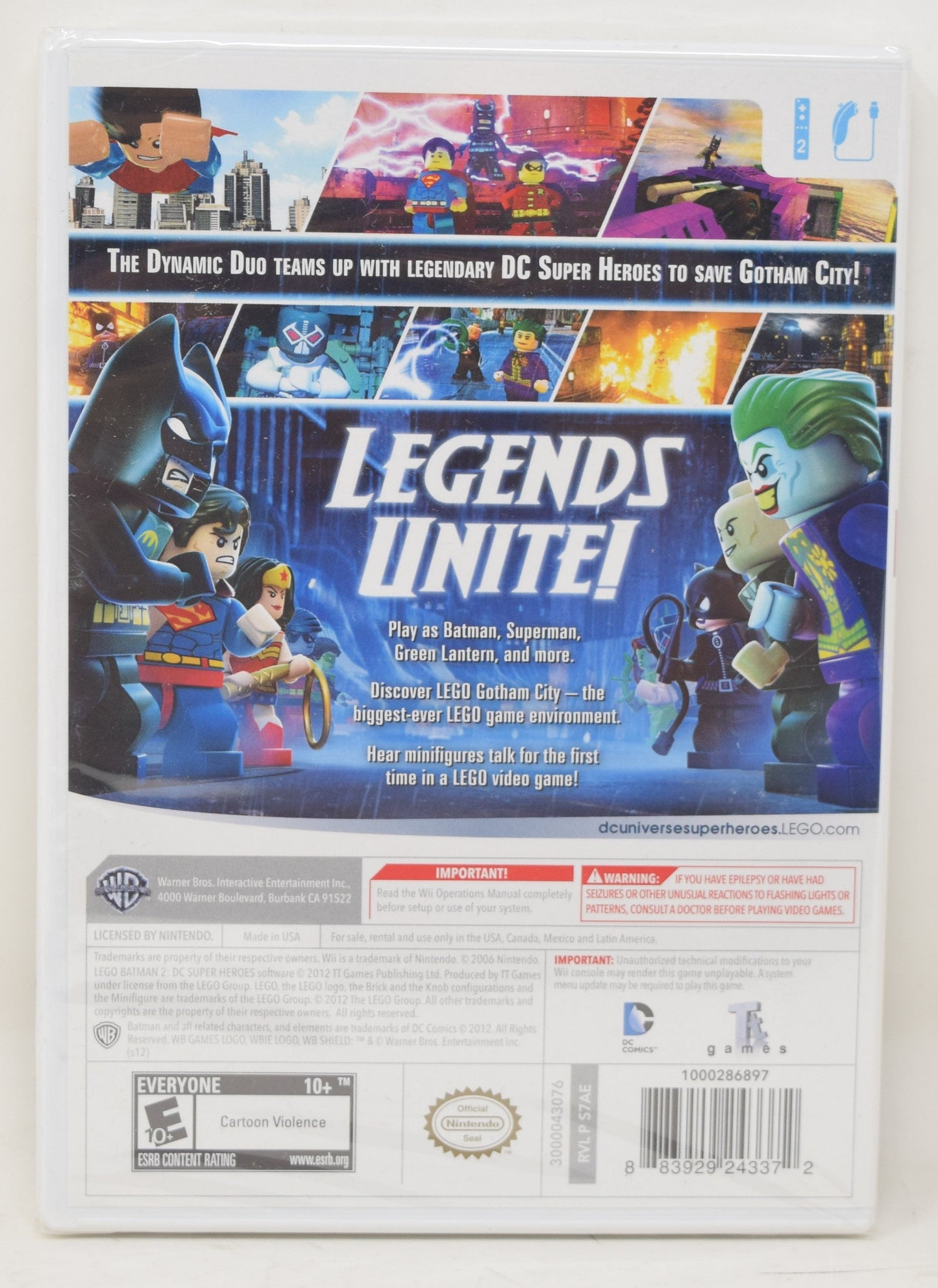 Lego Batman 2 DC Superheroes Nintendo Wii NEW