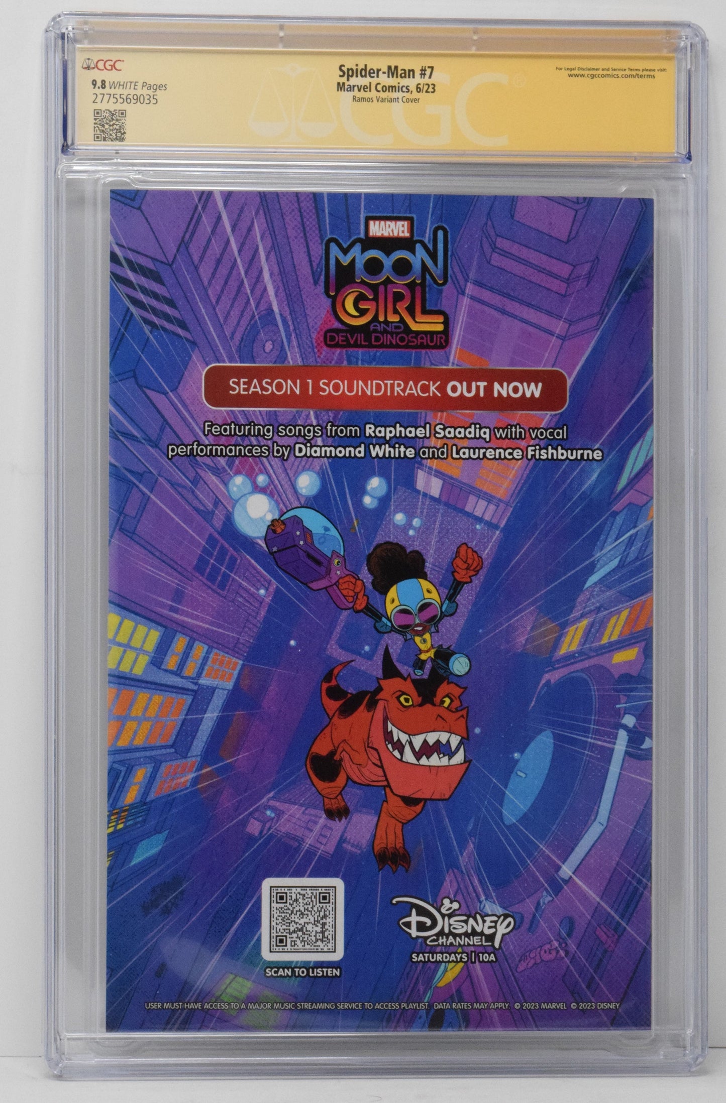 Spider-Man #7 D Marvel 2023 NM Humberto Ramos 1st Spider-Boy CGC SS 9.8 SIGNED Dan Slott