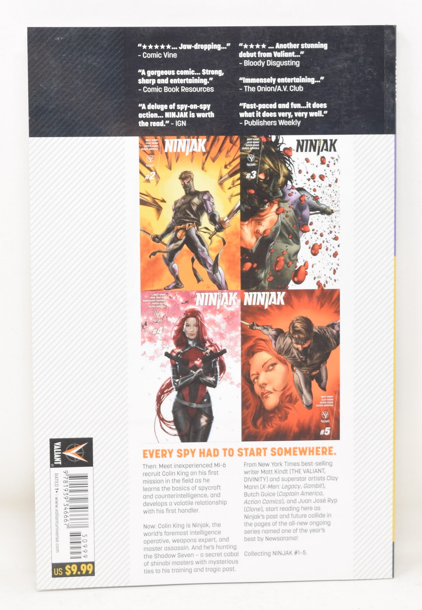 Ninjak Vol 1 Weaponeer Valiant Ent. 2015 GN NM New