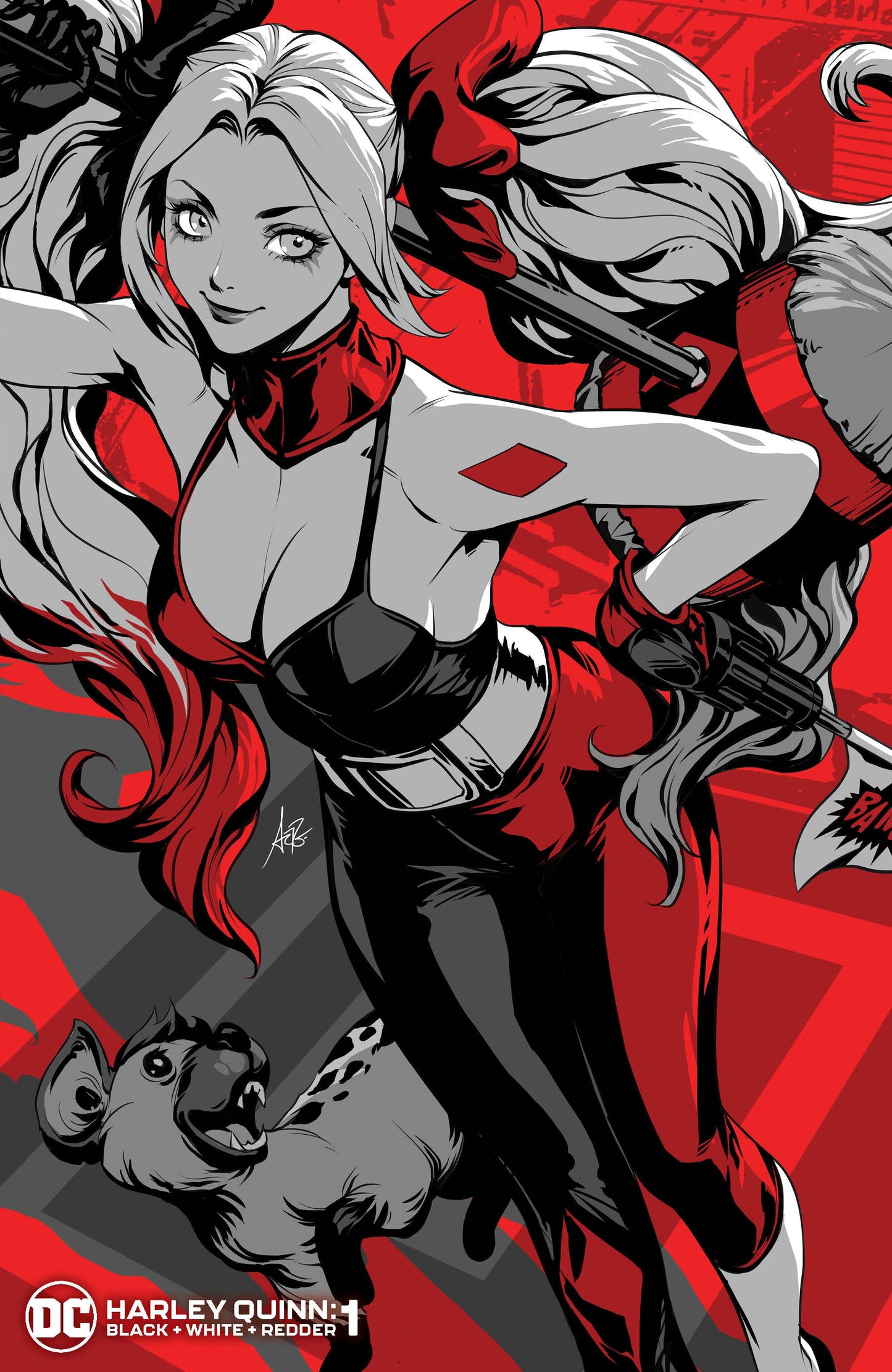 Harley Quinn Black White Redder #1 (Of 6) B Stanley Artgerm Lau Variant (07/18/2023) Dc