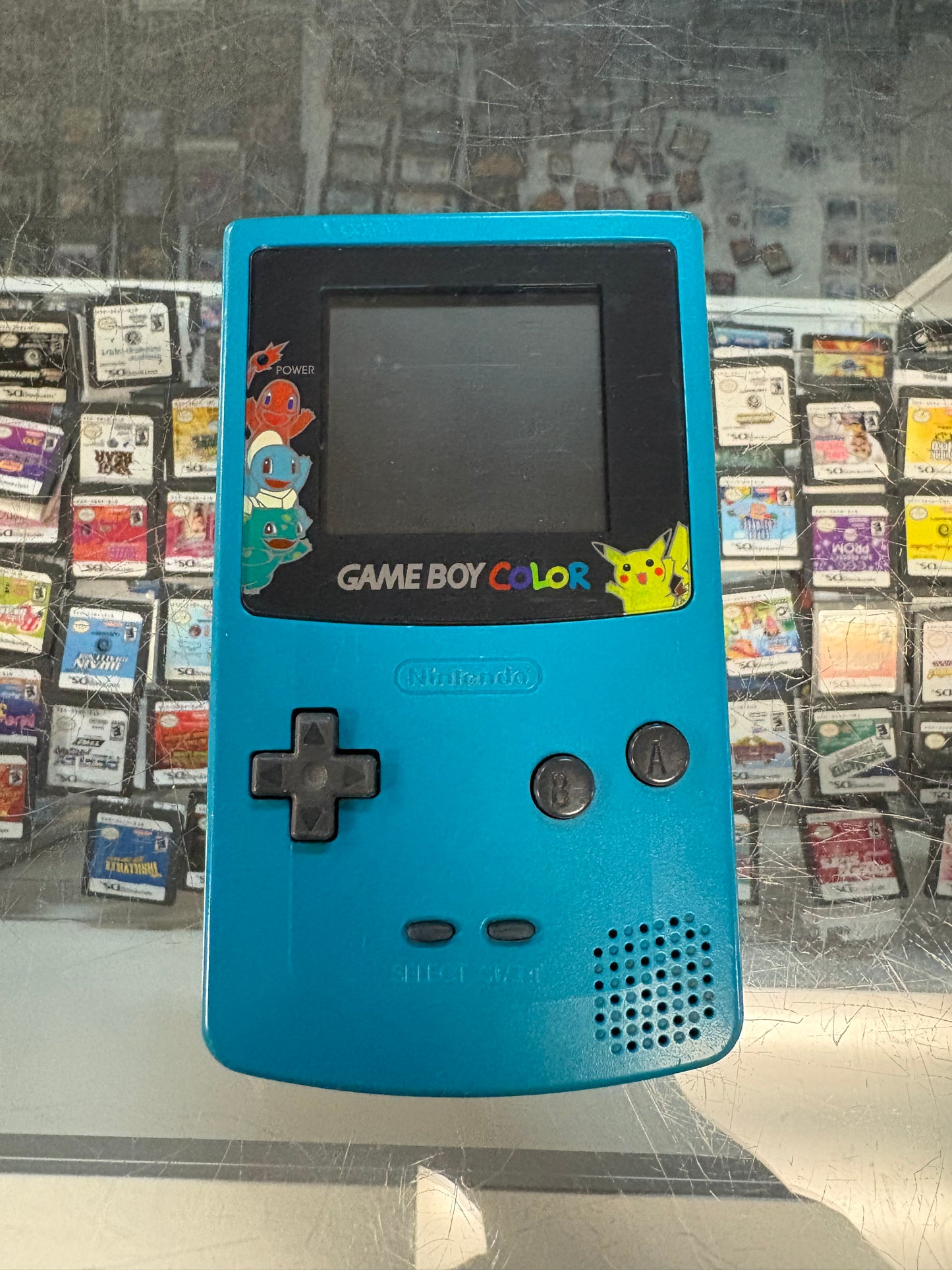 Gameboy Color System Teal with Pokemon Screen Lens (Gameboy Color)