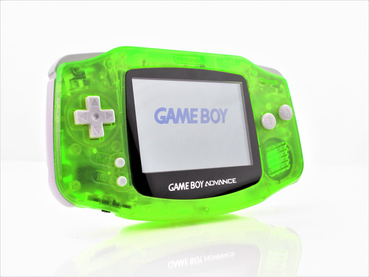 Gameboy Advance + Pokemon Leaf Bundle: Custom Translucent Green Shell (Gameboy Advance)