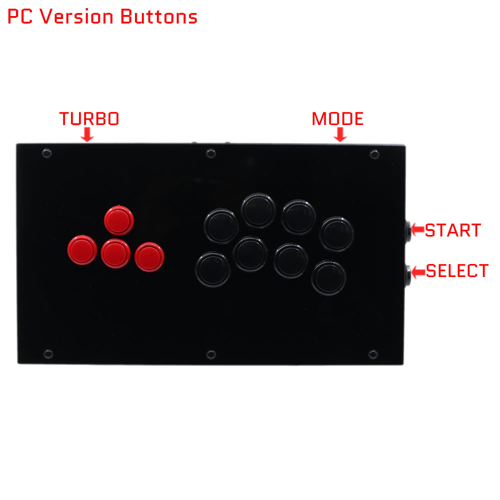 RAC-J800BB All Button Leverless Arcade Game Controller for PC/PS/XBOX/SWITCH