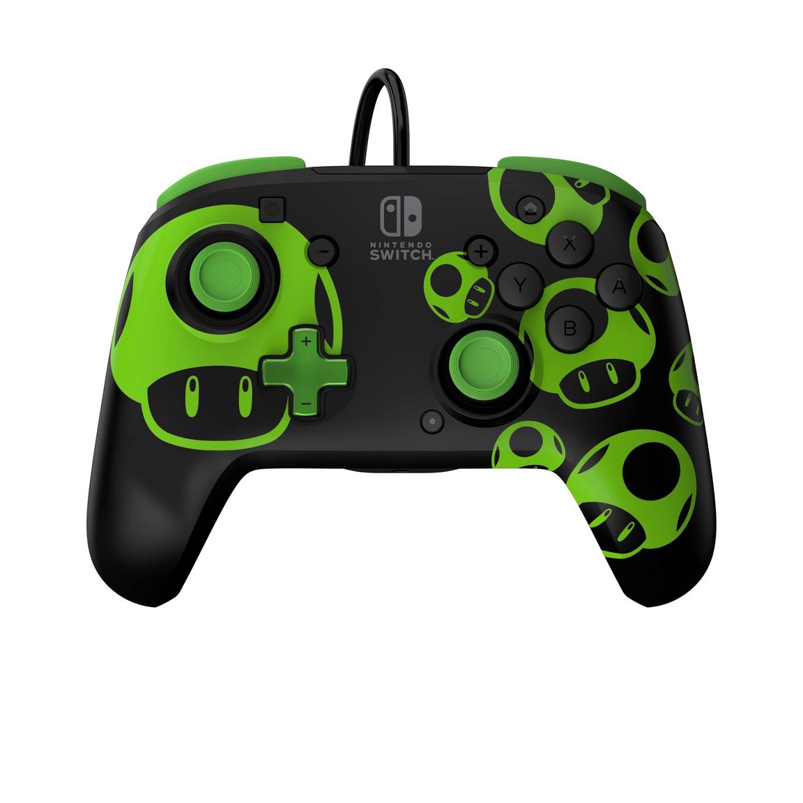 PDP Rematch 1-Up Controlador con cable que brilla en la oscuridad (Nintendo Switch)