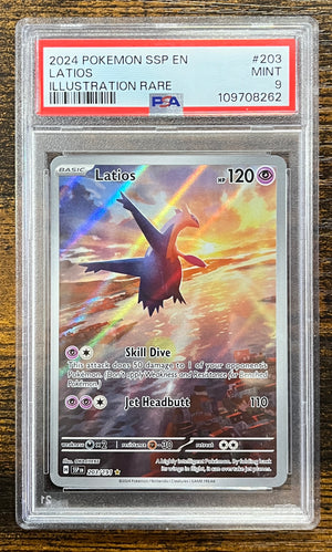 203 191 pokemon card Latios 203/191 Full Art CGC 10 + Jet Headbutt 110 Latios 203/191 Sv08: Surging Sparks