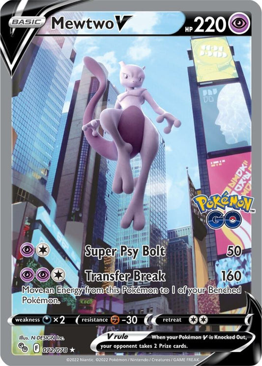 Pokémon: Mewtwo V (Alternate Full Art) - Pokemon GO Holofoil (TCG)