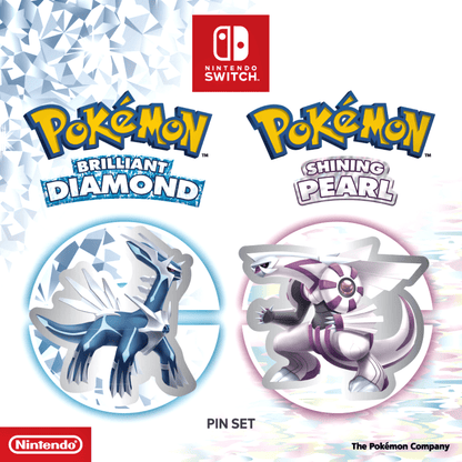 Double Pack Pokémon Brilliant Diamond and Shining Pearl with Pokemon Pin Bundle (Nintendo Switch)