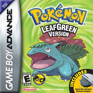 Gameboy Advance + Pokemon Leaf Bundle: Custom Translucent Green Shell (Gameboy Advance)