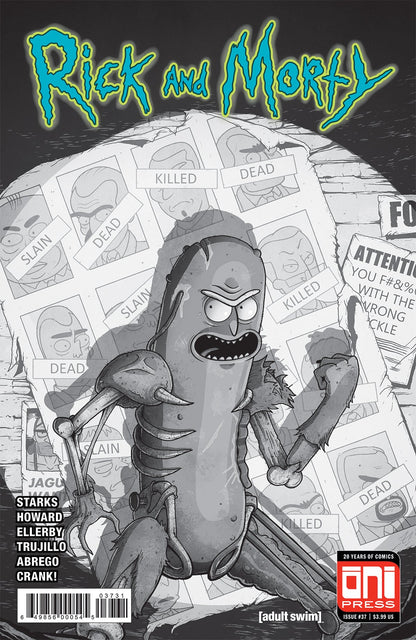 Rick And Morty 37 Oni 2018 Mike Vasquez Pickle Rick Uncanny X-Men 141 Homage B&W Variant (04/25/2018)