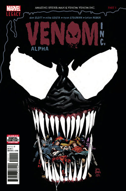 AMAZING SPIDER-MAN VENOM INC ALPHA #1 Marvel 2018 1st Maniac Ryan Stegman