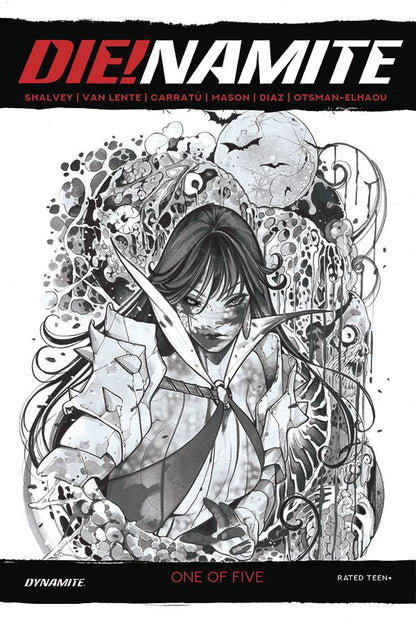 Die!Namite #1 1:45 Peach Momoko Vampirella Living Dead Grayscale Virgin FOC Variant (10/14/2020) Dynamite