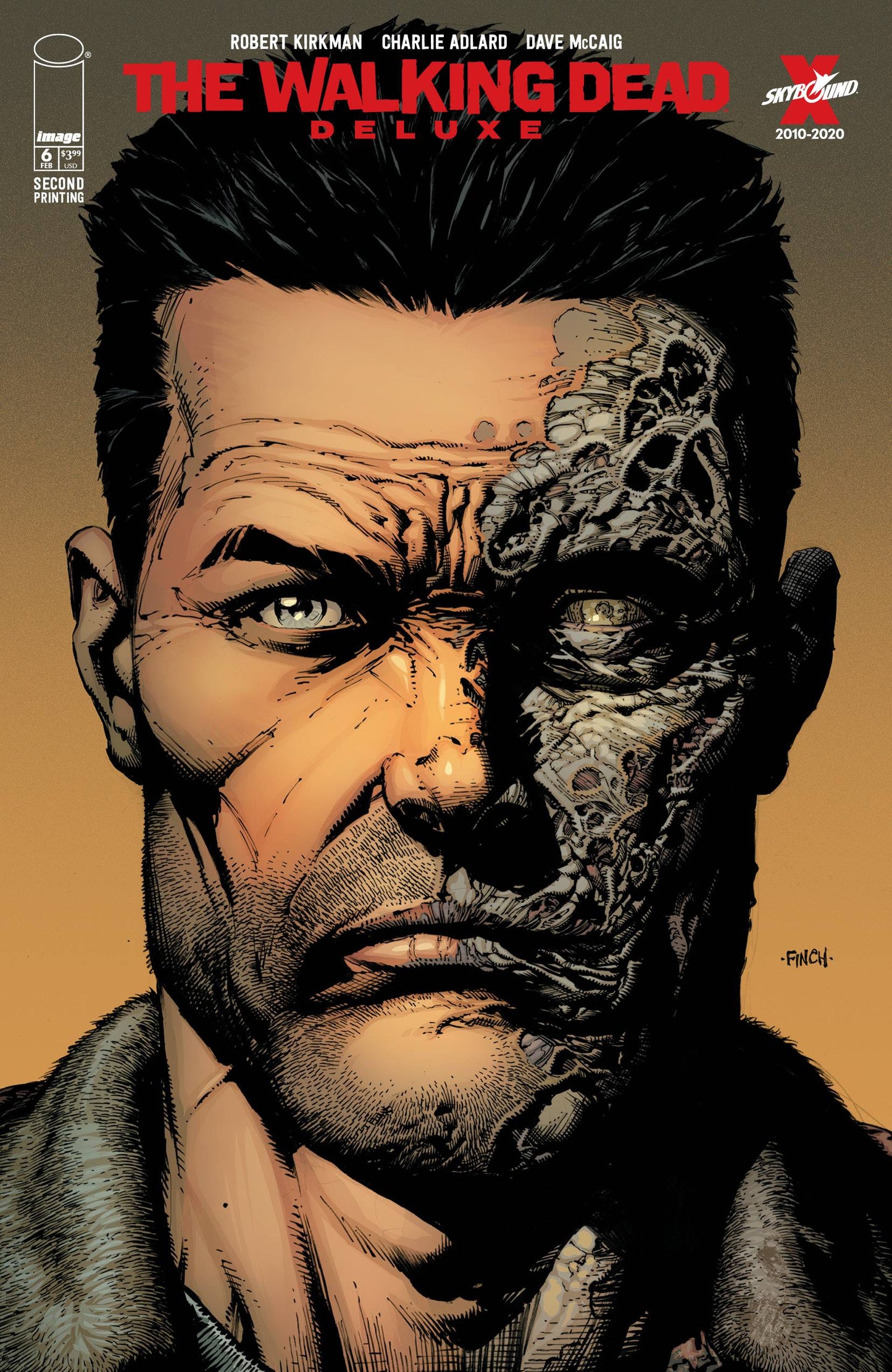 Walking Dead Dlx #6 2nd Print David Finch Headshot Variant (Mr) (02/24/2021) Image