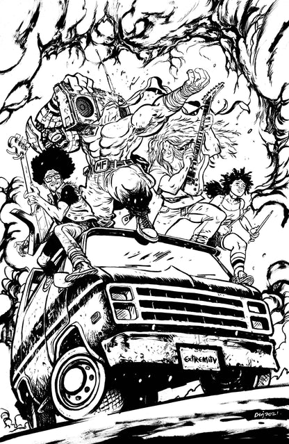 Skybound X #3 1:10 Daniel Warren Johnson BW Variant (Mr) (07/21/2021) Image