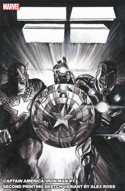 Captain America Iron Man #1 (Of 5) 2nd Print Alex Ross Sketch Variant (02/23/2022) Marvel